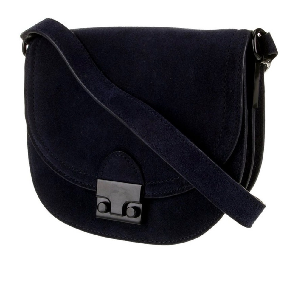 Loeffler Randall Blue Suede Crossbody Bag